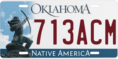 OK license plate 713ACM