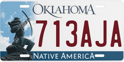 OK license plate 713AJA