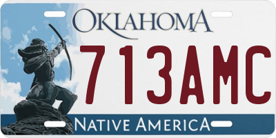 OK license plate 713AMC
