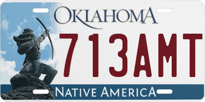 OK license plate 713AMT