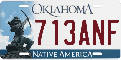 OK license plate 713ANF