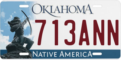 OK license plate 713ANN