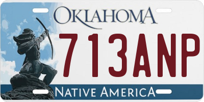 OK license plate 713ANP