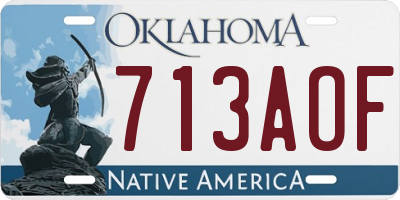OK license plate 713AOF