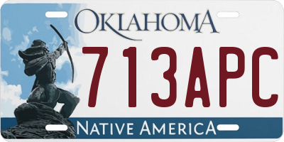 OK license plate 713APC