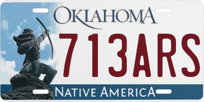 OK license plate 713ARS