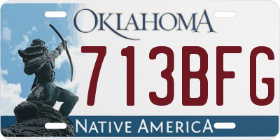 OK license plate 713BFG