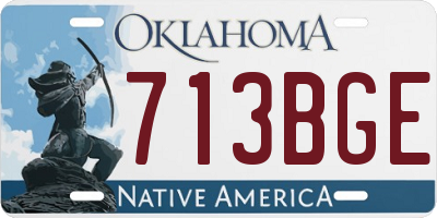 OK license plate 713BGE