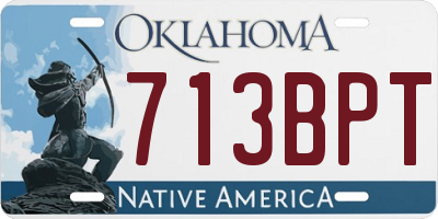 OK license plate 713BPT