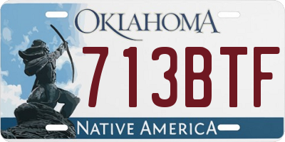 OK license plate 713BTF