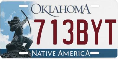 OK license plate 713BYT
