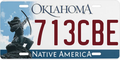OK license plate 713CBE