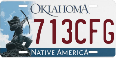 OK license plate 713CFG