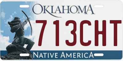 OK license plate 713CHT