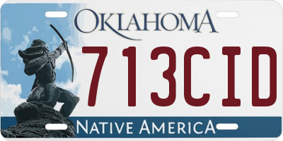 OK license plate 713CID