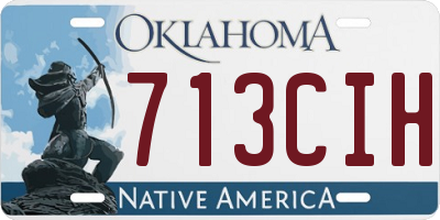 OK license plate 713CIH