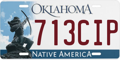 OK license plate 713CIP