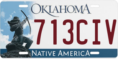 OK license plate 713CIV