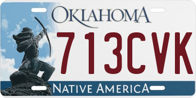 OK license plate 713CVK