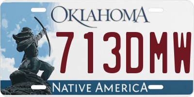 OK license plate 713DMW