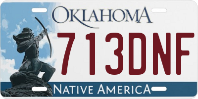 OK license plate 713DNF