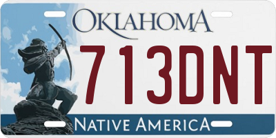 OK license plate 713DNT