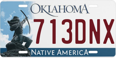 OK license plate 713DNX