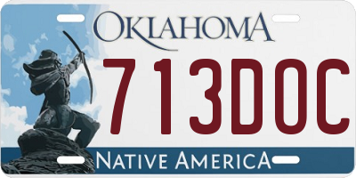 OK license plate 713DOC