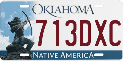 OK license plate 713DXC