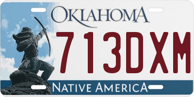 OK license plate 713DXM