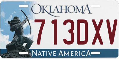 OK license plate 713DXV