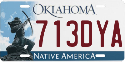 OK license plate 713DYA