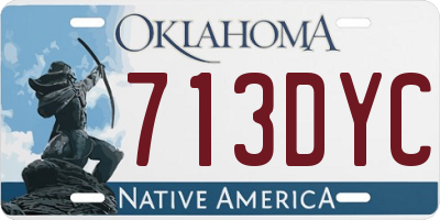 OK license plate 713DYC