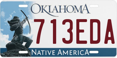 OK license plate 713EDA