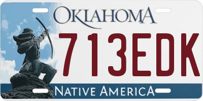 OK license plate 713EDK
