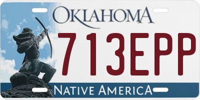OK license plate 713EPP