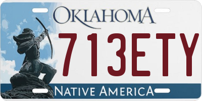 OK license plate 713ETY