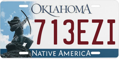 OK license plate 713EZI