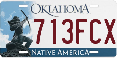 OK license plate 713FCX