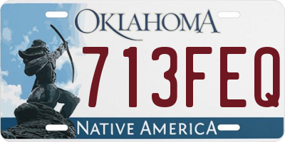 OK license plate 713FEQ