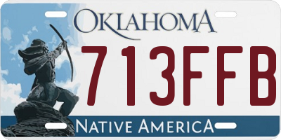 OK license plate 713FFB