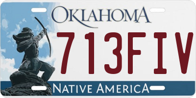 OK license plate 713FIV