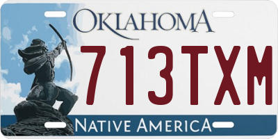 OK license plate 713TXM