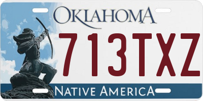 OK license plate 713TXZ