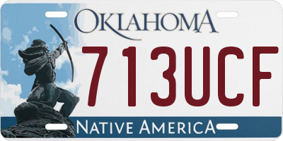 OK license plate 713UCF
