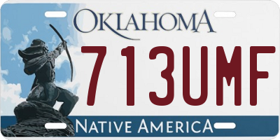 OK license plate 713UMF