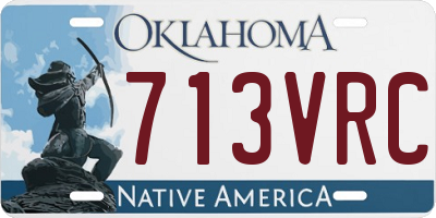 OK license plate 713VRC