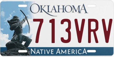 OK license plate 713VRV