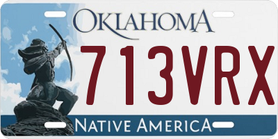 OK license plate 713VRX