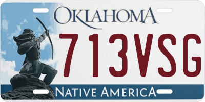 OK license plate 713VSG